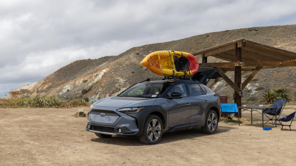 2023 Subaru Solterra with roof rack