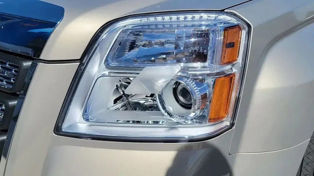 GMC Terrain headlight recall sticker