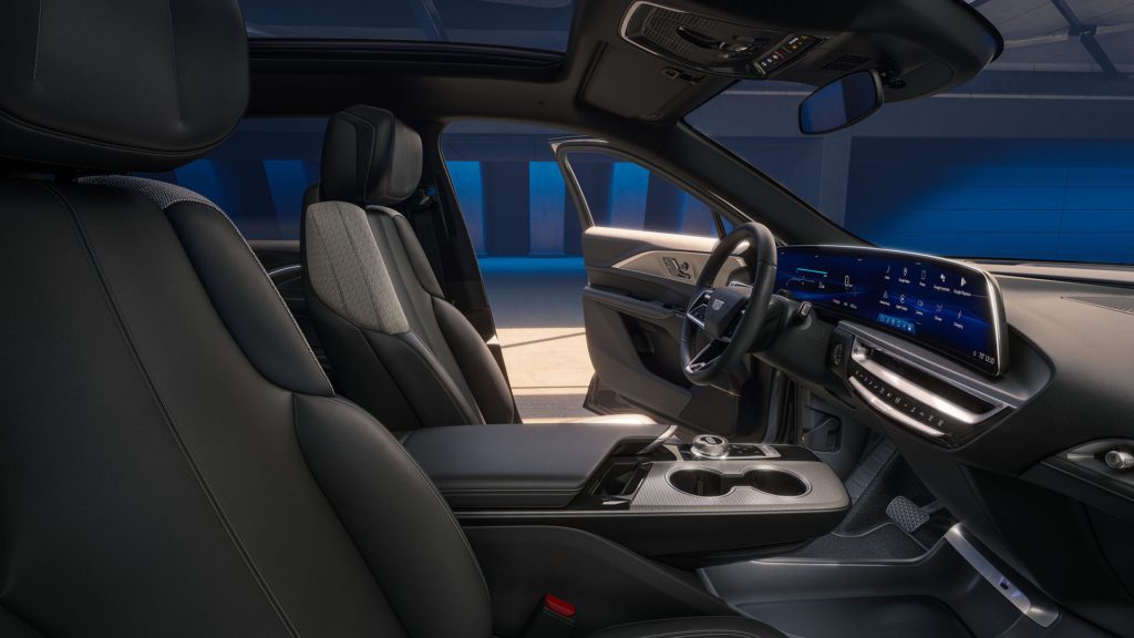2024 Cadillac Lyriq passenger cabin interior side view