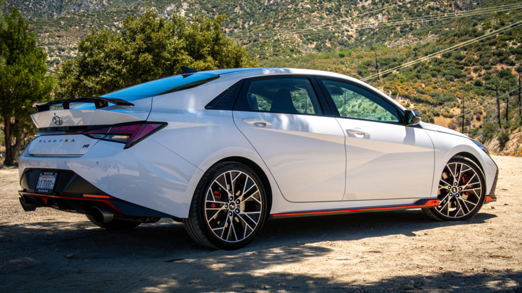 2023 Hyundai Elantra N from the rear