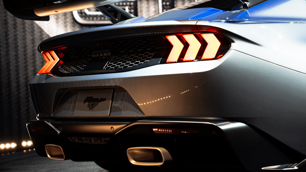 2025 Mustang GTD rear fascia close-up