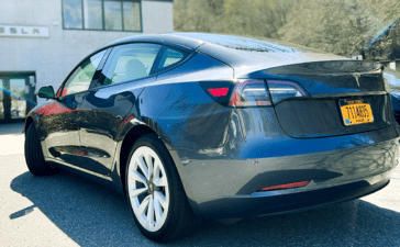 Tesla Model 3 review testing at Tesla Mt. Kisco showroom in Westchester County, NY