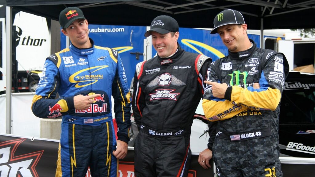 Ken Bock, Colin Mcrae, and Travis Pastrana