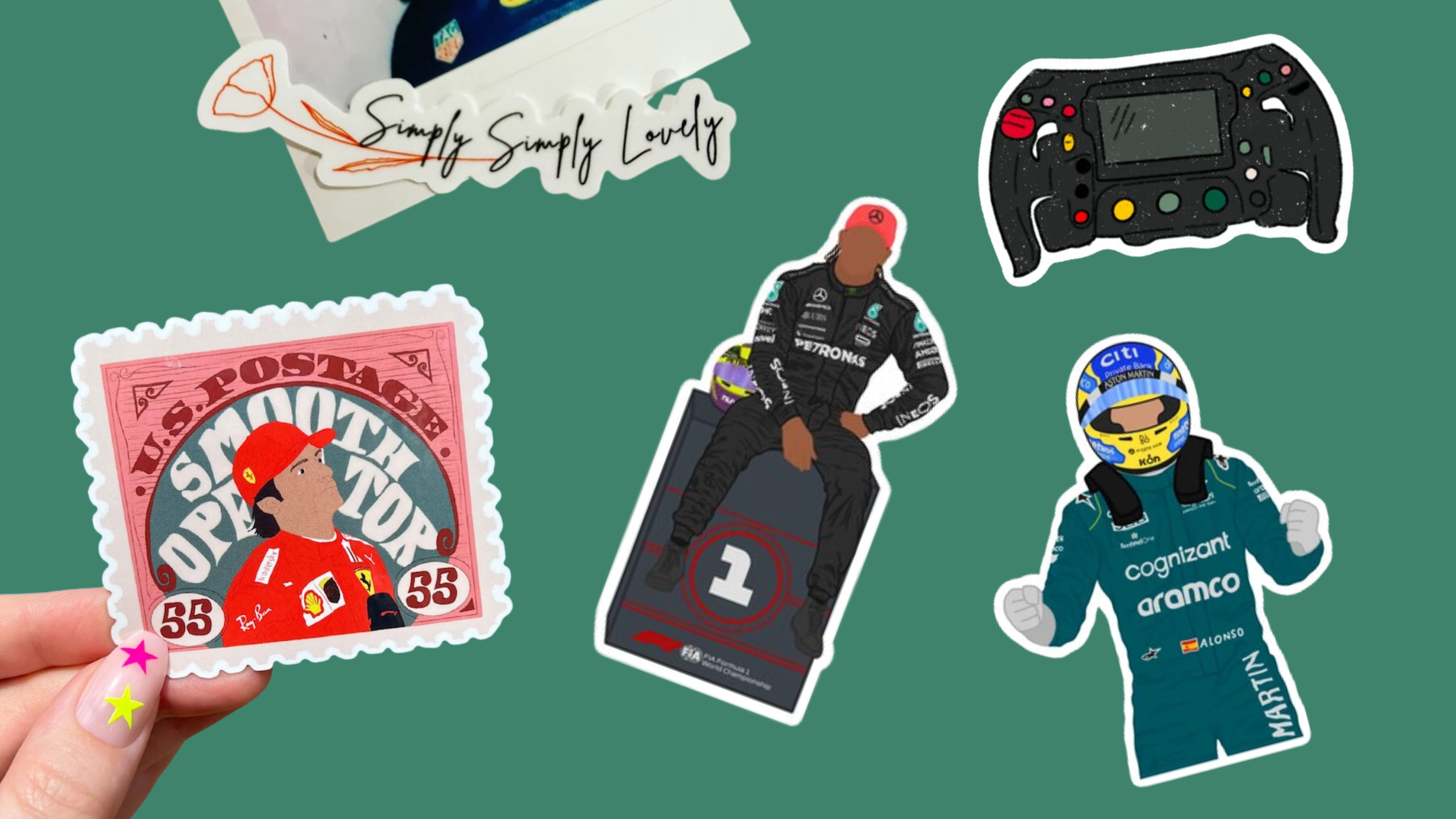 Formula 1 gifts stickers
