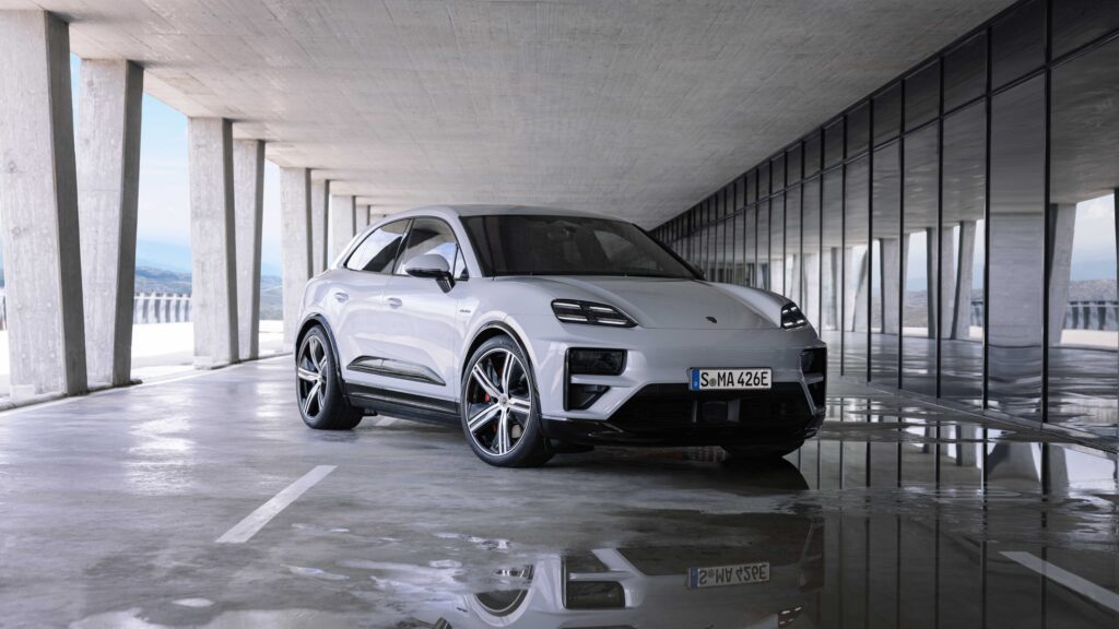 All-new Electric Porsche Macan  front view 