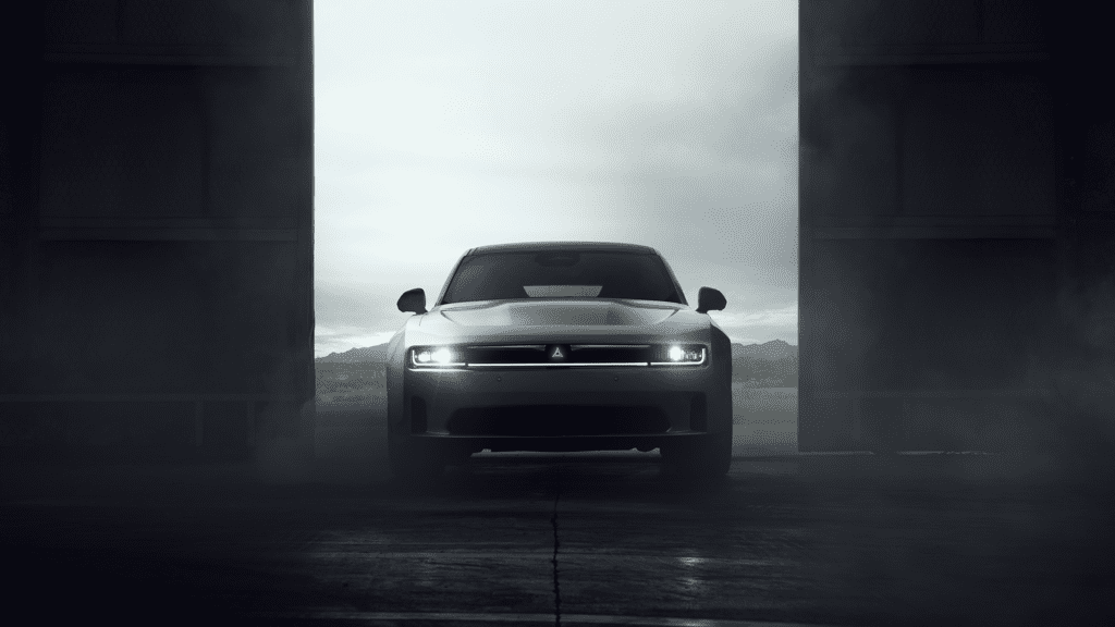2024 Dodge Charger in the distance, lurking in the shadows 